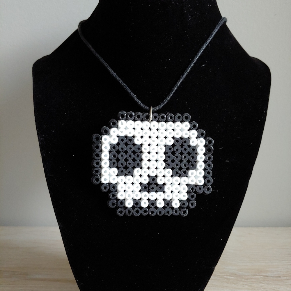 Skull Perler Bead Necklace